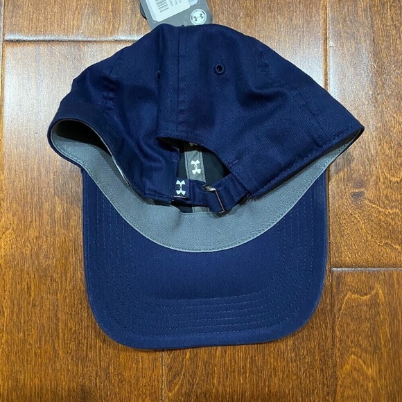 Under Armour USA Micro Logo Midnight Navy Adjustable Hat Cap Unisex - Picture 5 of 7